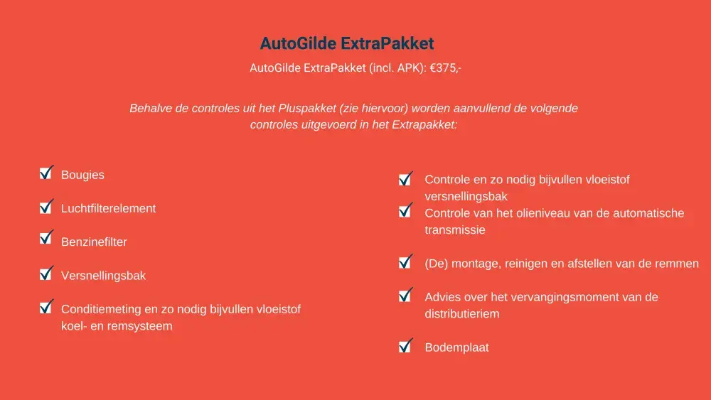 AutoGilde Extrapakket onderhoud